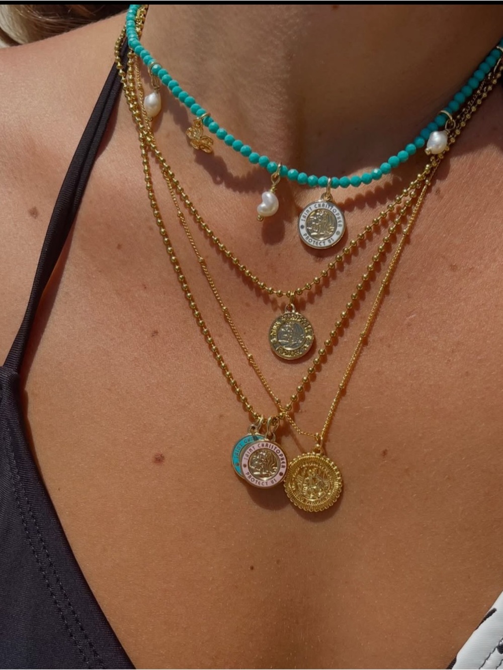 get back necklaces st christopher necklace